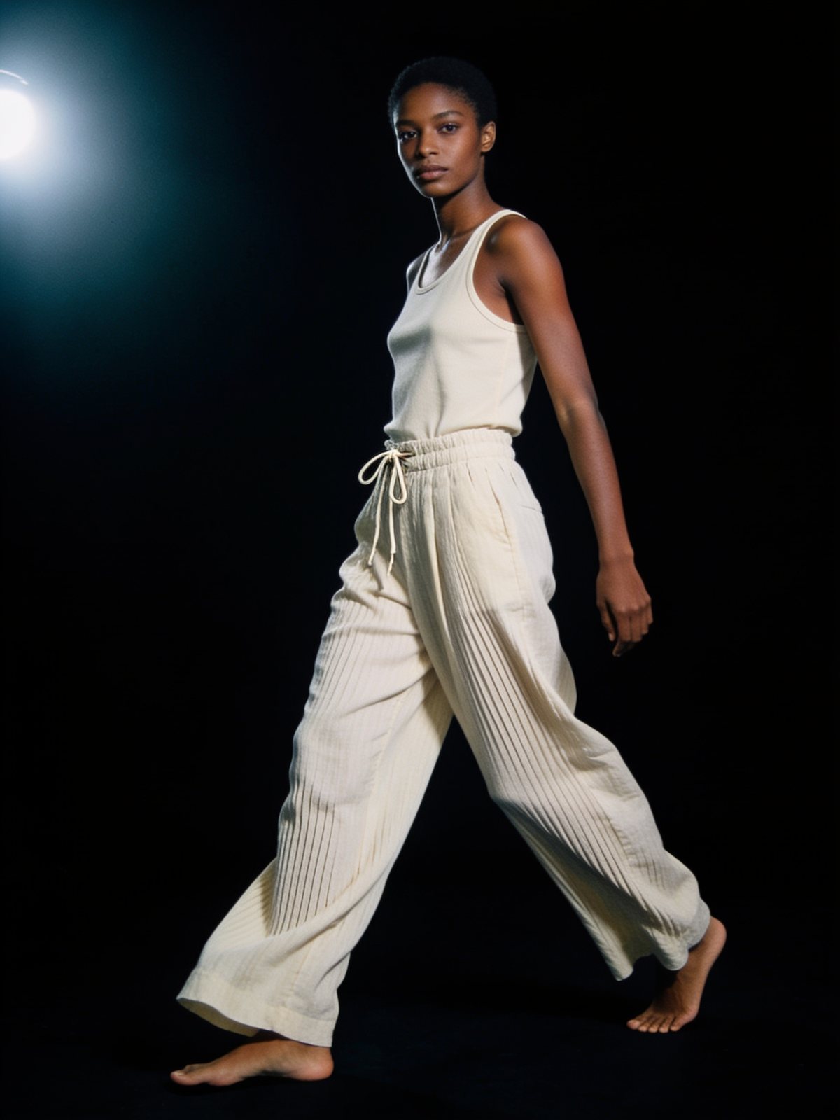 Wide linen trouser